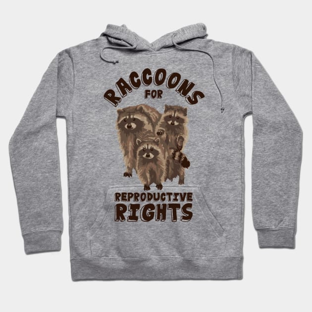 Raccoons For Reproductive Rights Hoodie by Slightly Unhinged